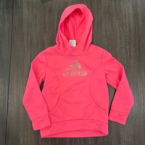 Adidas Girls Pink hooded sweatshirt 6